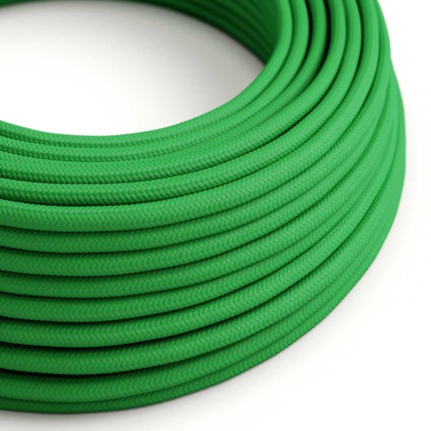 Cavo tessile Verde Prato lucido - L'Originale Creative-Cables - RM06 rotondo 2x0,75mm / 3x0,75mm