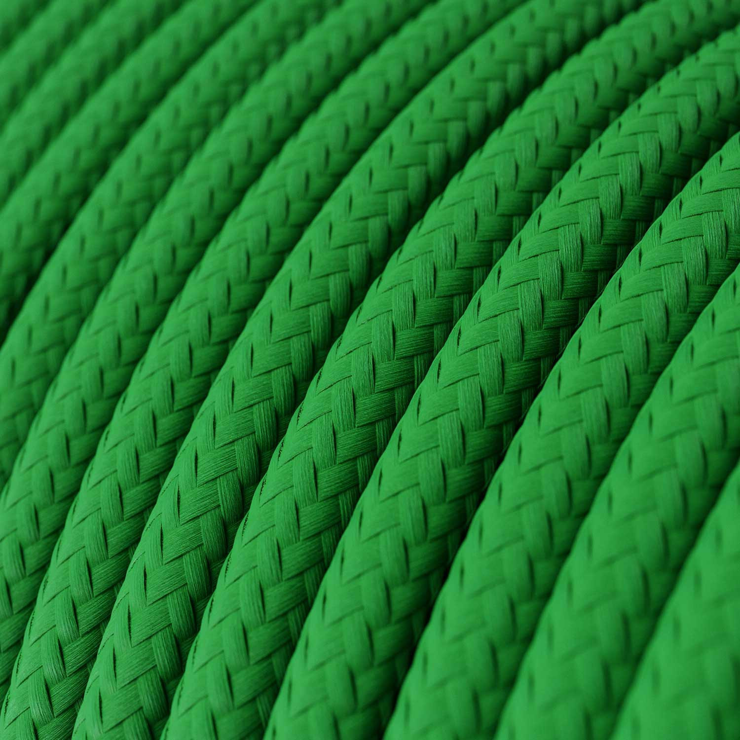 Cavo tessile Verde Prato lucido - L'Originale Creative-Cables - RM06 rotondo 2x0,75mm / 3x0,75mm