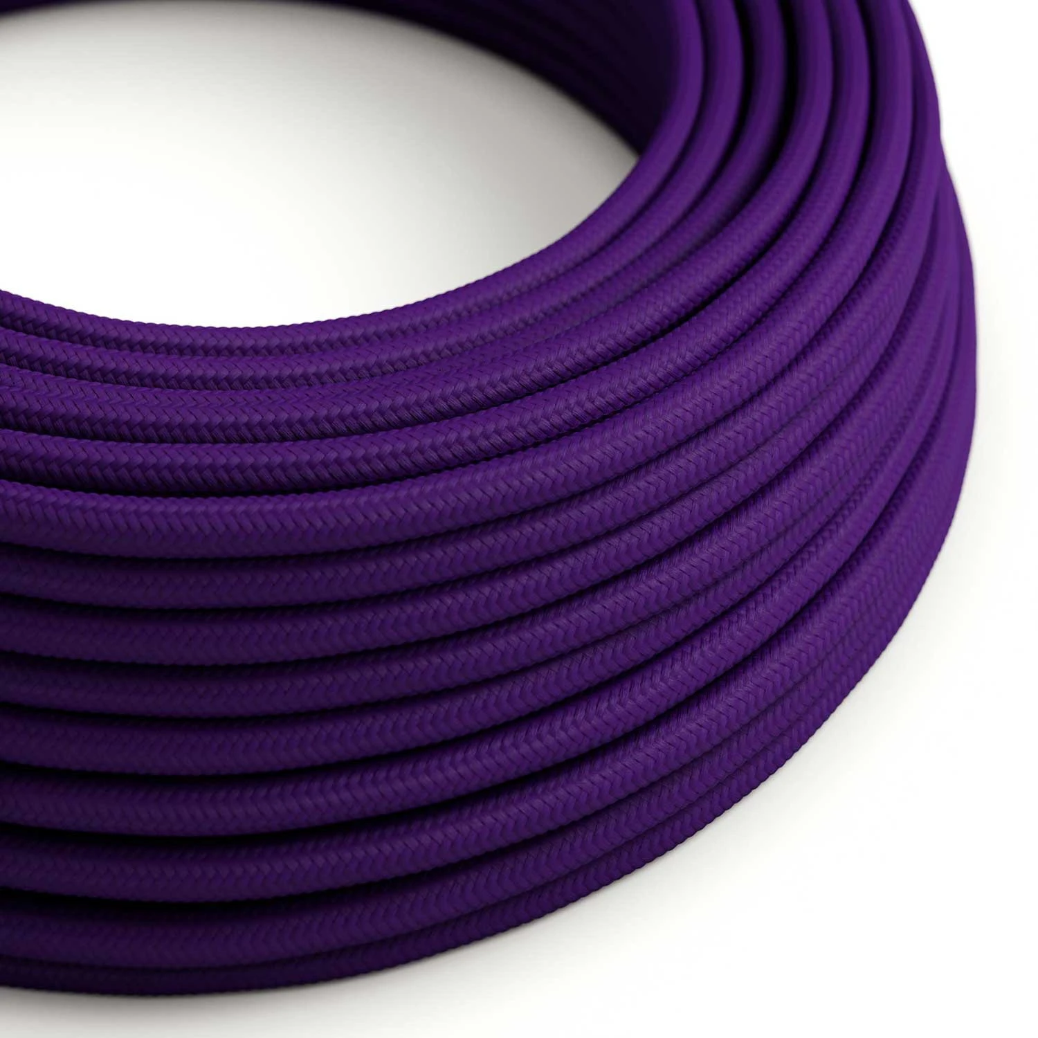 Filo elettrico ricoperto lucido Viola Imperiale - L'Originale Creative Cables, la scelta giusta per lampade esclusive - RM14