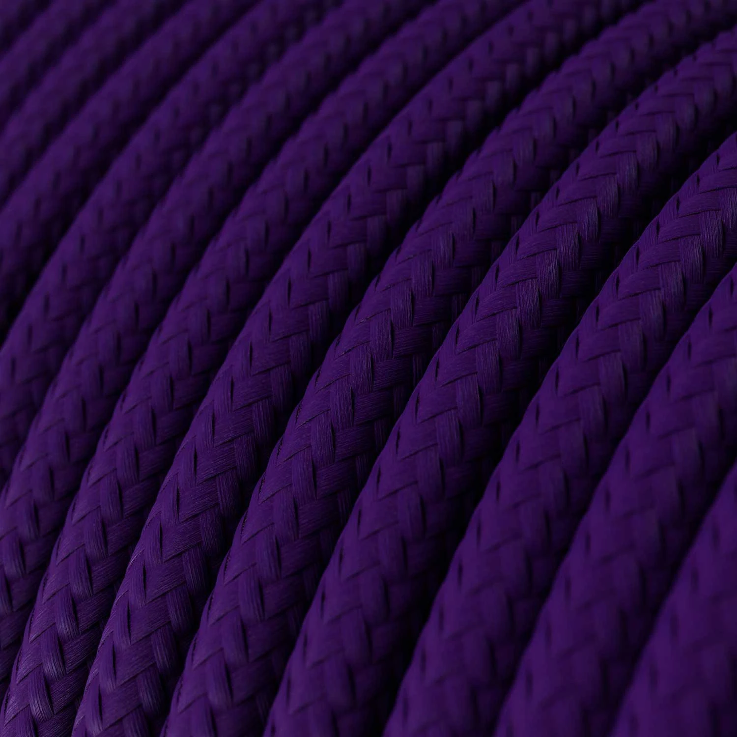 Filo elettrico ricoperto lucido Viola Imperiale - L'Originale Creative Cables, la scelta giusta per lampade esclusive - RM14