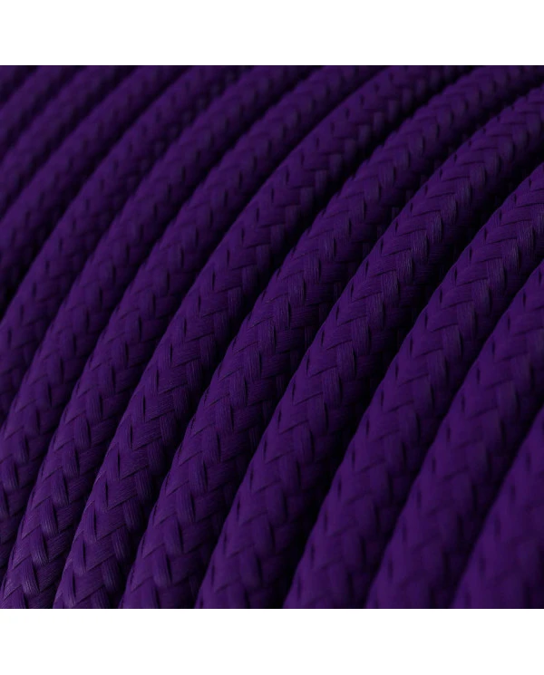 Filo elettrico ricoperto lucido Viola Imperiale - L'Originale Creative Cables, la scelta giusta per lampade esclusive - RM14