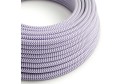 Cavo tessile Lavanda e Bianco Ottico ZigZag lucido - L'Originale Creative-Cables - RZ07 rotondo 2x0,75mm / 3x0,75mm