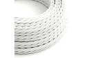 Cavo tessile Bianco Ottico lucido - L'Originale Creative-Cables - TM01 trecciato 2x0,75mm / 3x0,75mm