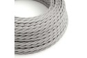 Cavo tessile Argento lucido - L'Originale Creative-Cables - TM02 trecciato 2x0,75mm / 3x0,75mm