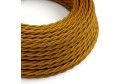 Cavo tessile Oro lucido - L'Originale Creative-Cables - TM05 trecciato 2x0,75mm / 3x0,75mm