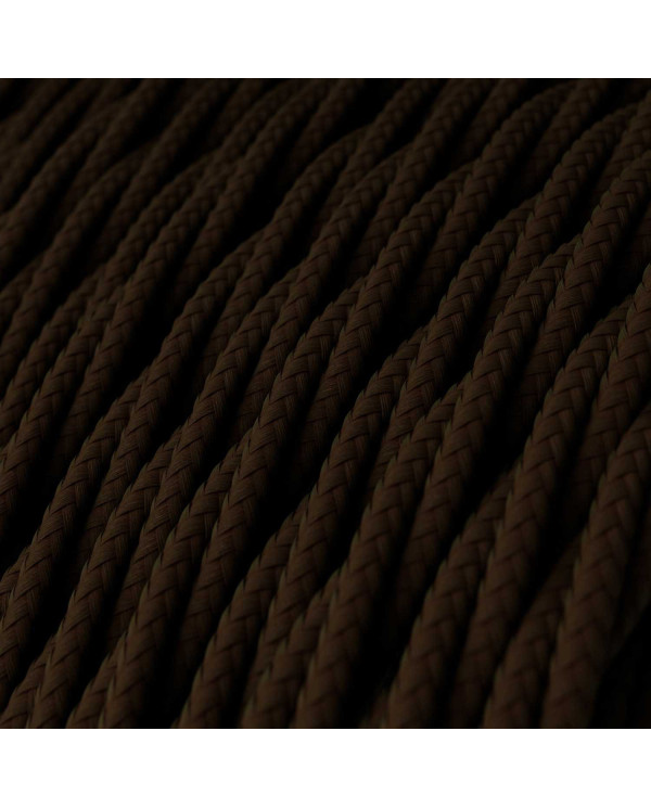 Cavo tessile Marrone Espresso lucido - L'Originale Creative-Cables - TM13 trecciato 2x0,75mm / 3x0,75mm
