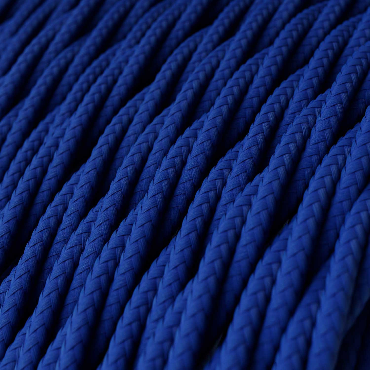 Cavo tessile Classic Blue lucido - L'Originale Creative-Cables - TM12 trecciato 2x0,75mm / 3x0,75mm