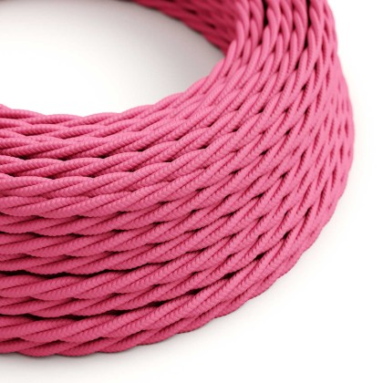 Cavo tessile Rosa Fucsia lucido - L'Originale Creative-Cables - TM08 trecciato 2x0,75mm / 3x0,75mm