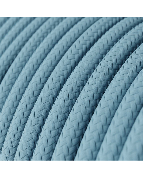 Cavo tessile Azzurro Baby lucido - L'Originale Creative-Cables - RM17 rotondo 2x0,75mm / 3x0,75mm