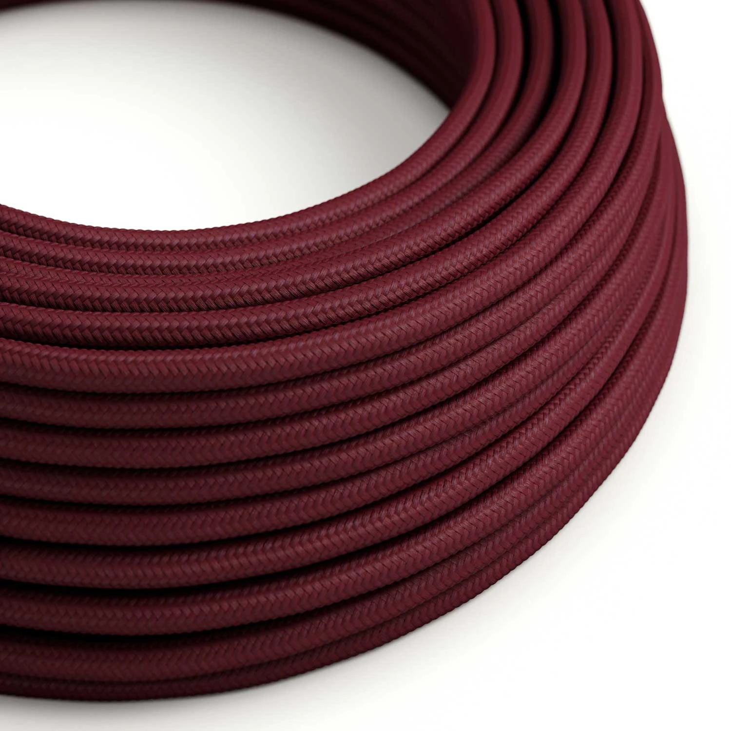 Cavo elettrico in tessuto Bordeaux - L'Originale Creative Cables, per lampade e lampadari - RM19