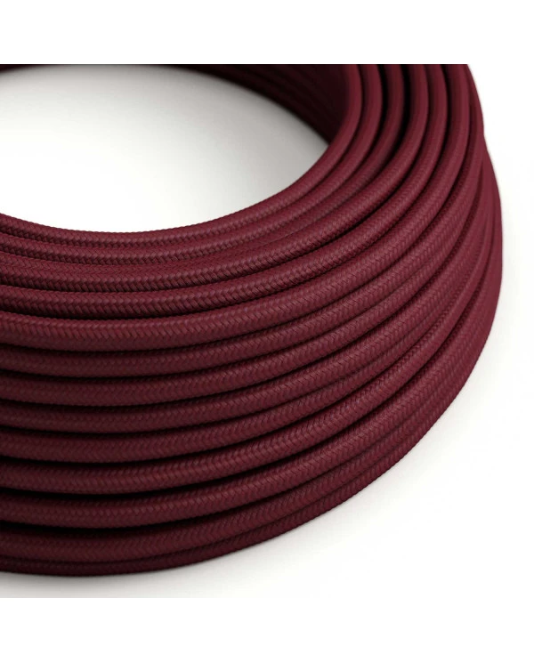 Cavo elettrico in tessuto Bordeaux - L'Originale Creative Cables, per lampade e lampadari - RM19