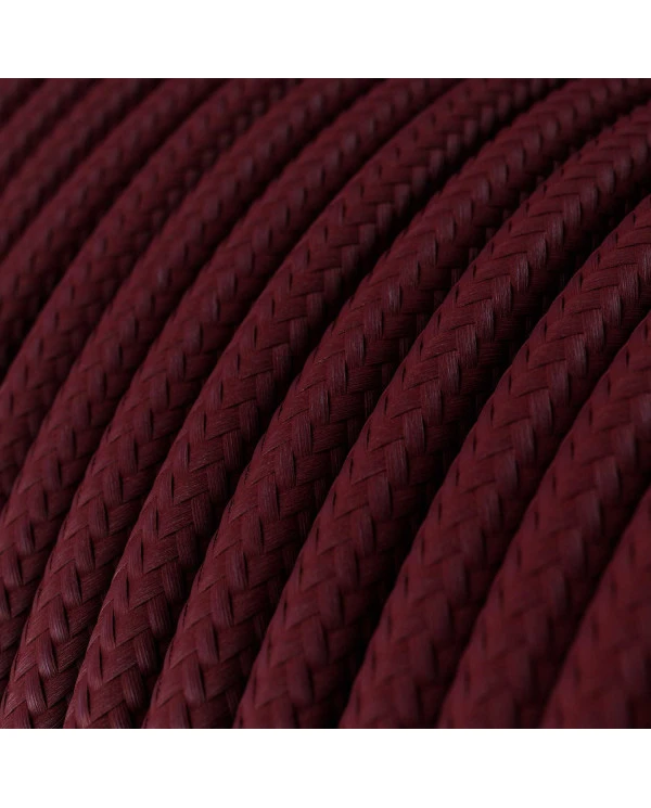 Cavo elettrico in tessuto Bordeaux - L'Originale Creative Cables, per lampade e lampadari - RM19