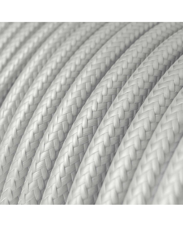 Cavo tessile Argento lucido - L'Originale Creative-Cables - RM02 rotondo 2x0,75mm / 3x0,75mm