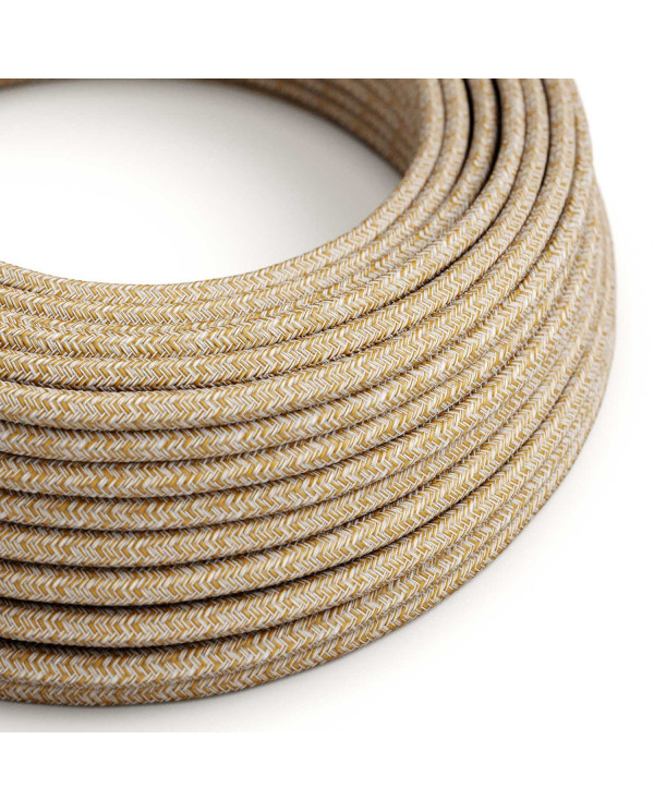 Cavo tessile Tweed Ruggine glitterato ZigZag - L'Originale Creative-Cables - RS82 rotondo 2x0,75mm / 3x0,75mm