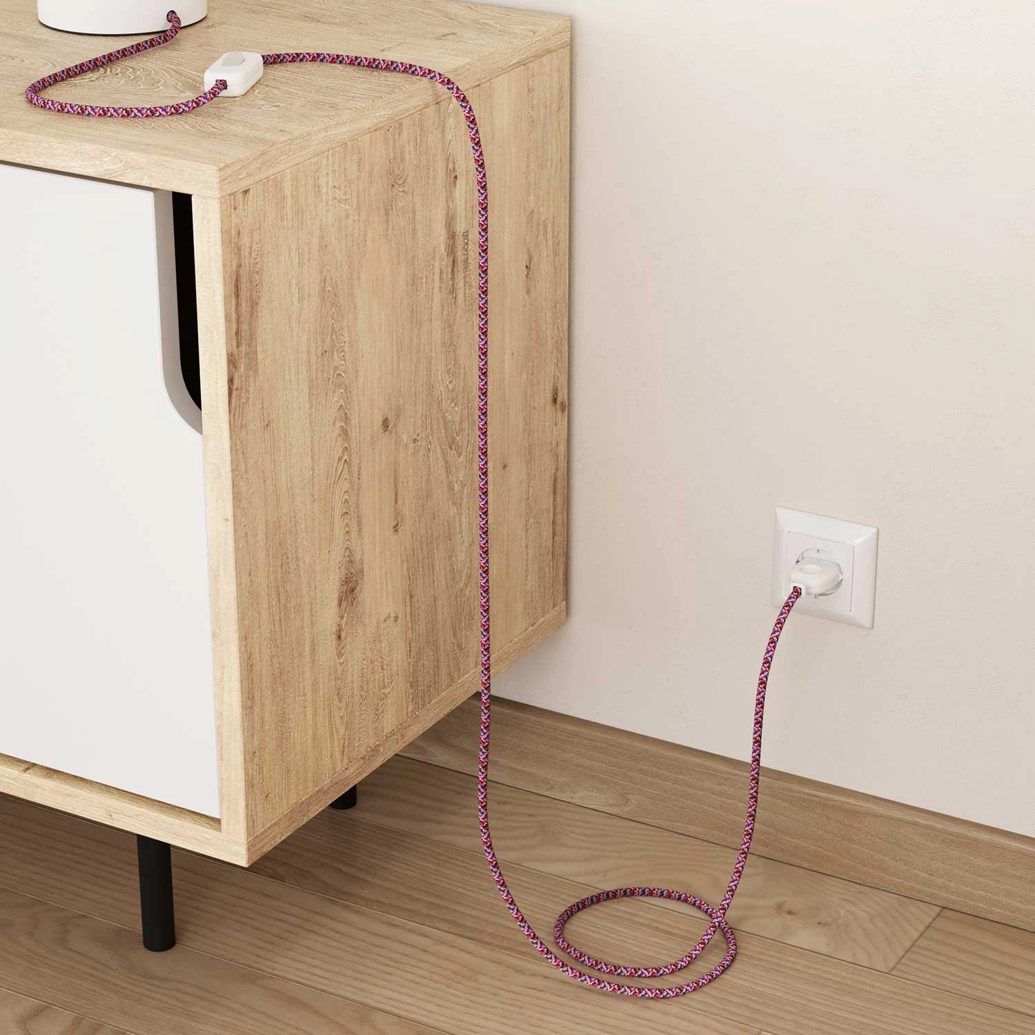 Cavo tessile per illuminazione Pixel Palette Fucsia - L'Originale Creative Cables, per valorizzare le tue lampade - RX00