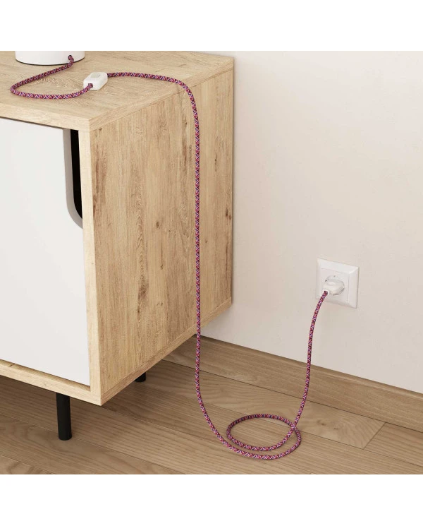 Cavo tessile per illuminazione Pixel Palette Fucsia - L'Originale Creative Cables, per valorizzare le tue lampade - RX00