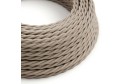 Cavo tessile Grigio Tortora in cotone - L'Originale Creative-Cables - TC43 trecciato 2x0,75mm / 3x0,75mm