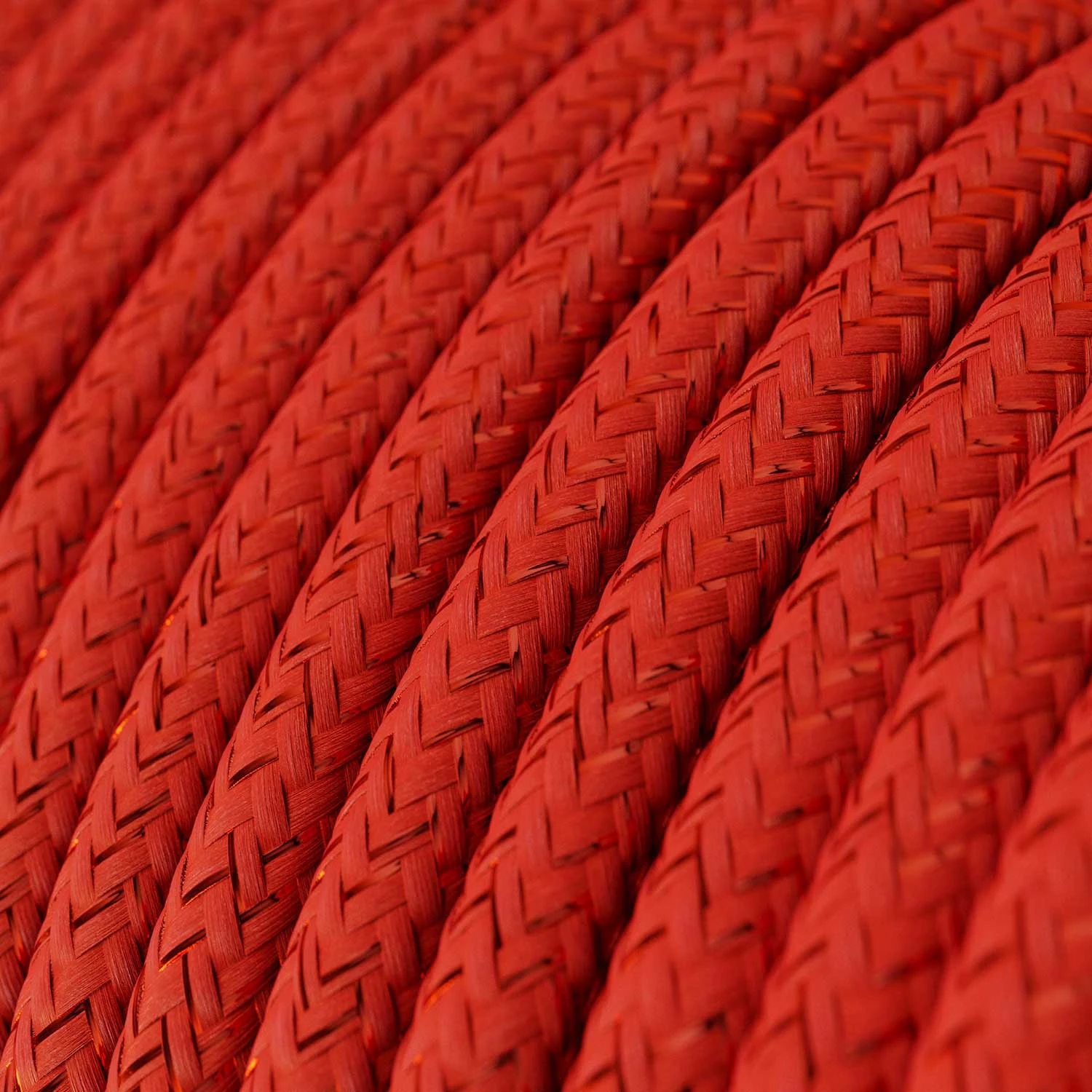 Cavo elettrico ricoperto Rosso Fuoco lucido e glitterato - L'Originale Creative Cables, per decorazioni luminose uniche - RL09