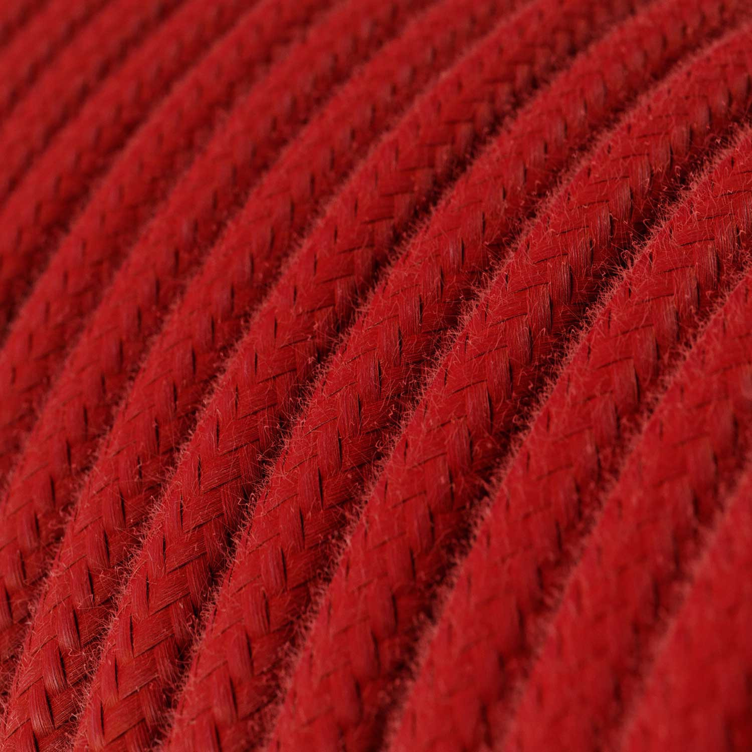 Cavo tessile Rosso Fuoco in cotone - L'Originale Creative-Cables - RC35 rotondo 2x0,75mm / 3x0,75mm