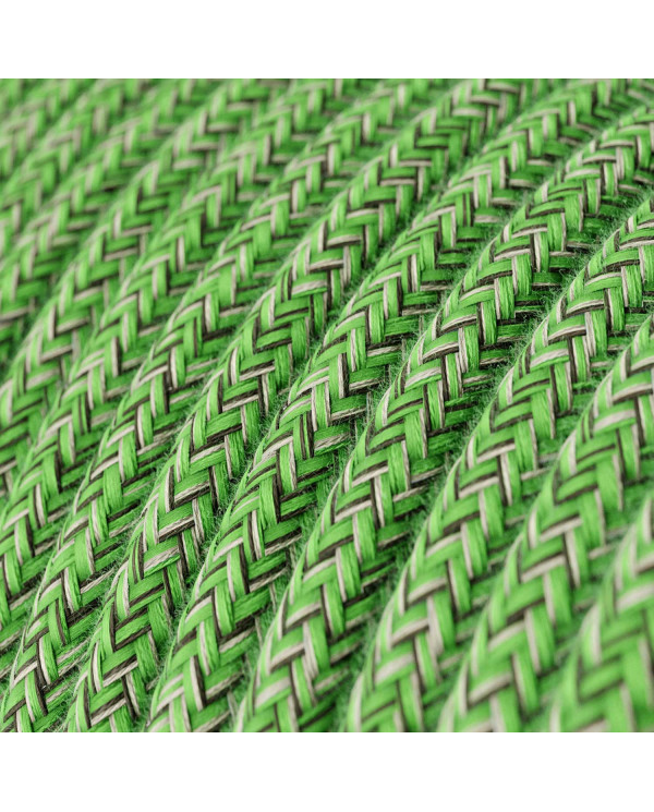 Cavo tessile Verde Bronte in cotone - L'Originale Creative-Cables - RX08 rotondo 2x0,75mm / 3x0,75mm