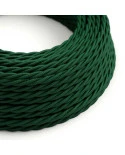 Filo elettrico in tessuto trecciato Verde Bosco - L'Originale Creative Cables, progettato valorizzare i tuoi lampadari - TM21