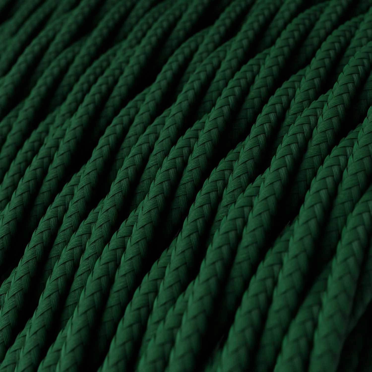 Filo elettrico in tessuto trecciato Verde Bosco - L'Originale Creative Cables, progettato valorizzare i tuoi lampadari - TM21