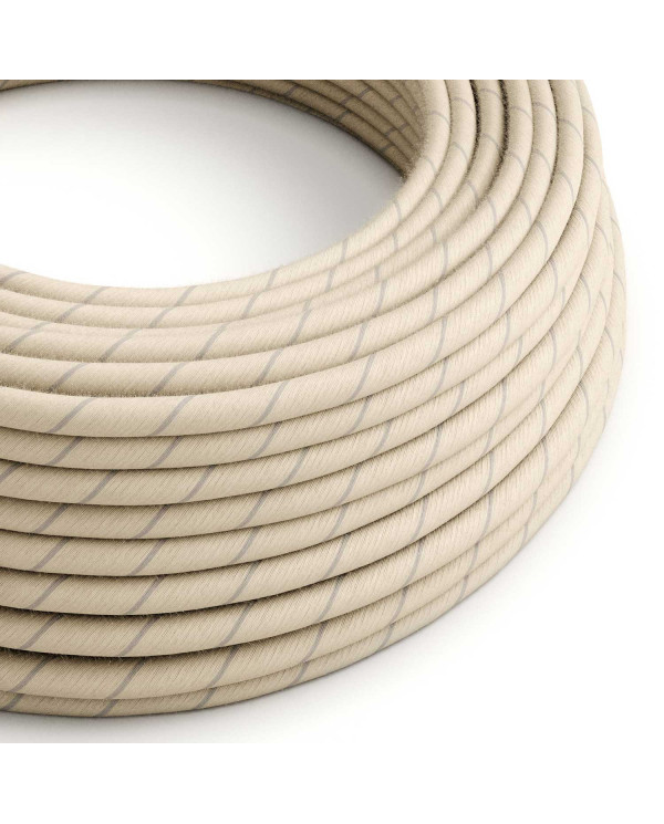 Cavo tessile Avena in cotone e lino Vertigo - L'Originale Creative-Cables - ERD23 rotondo 2x0,75mm / 3x0,75mm