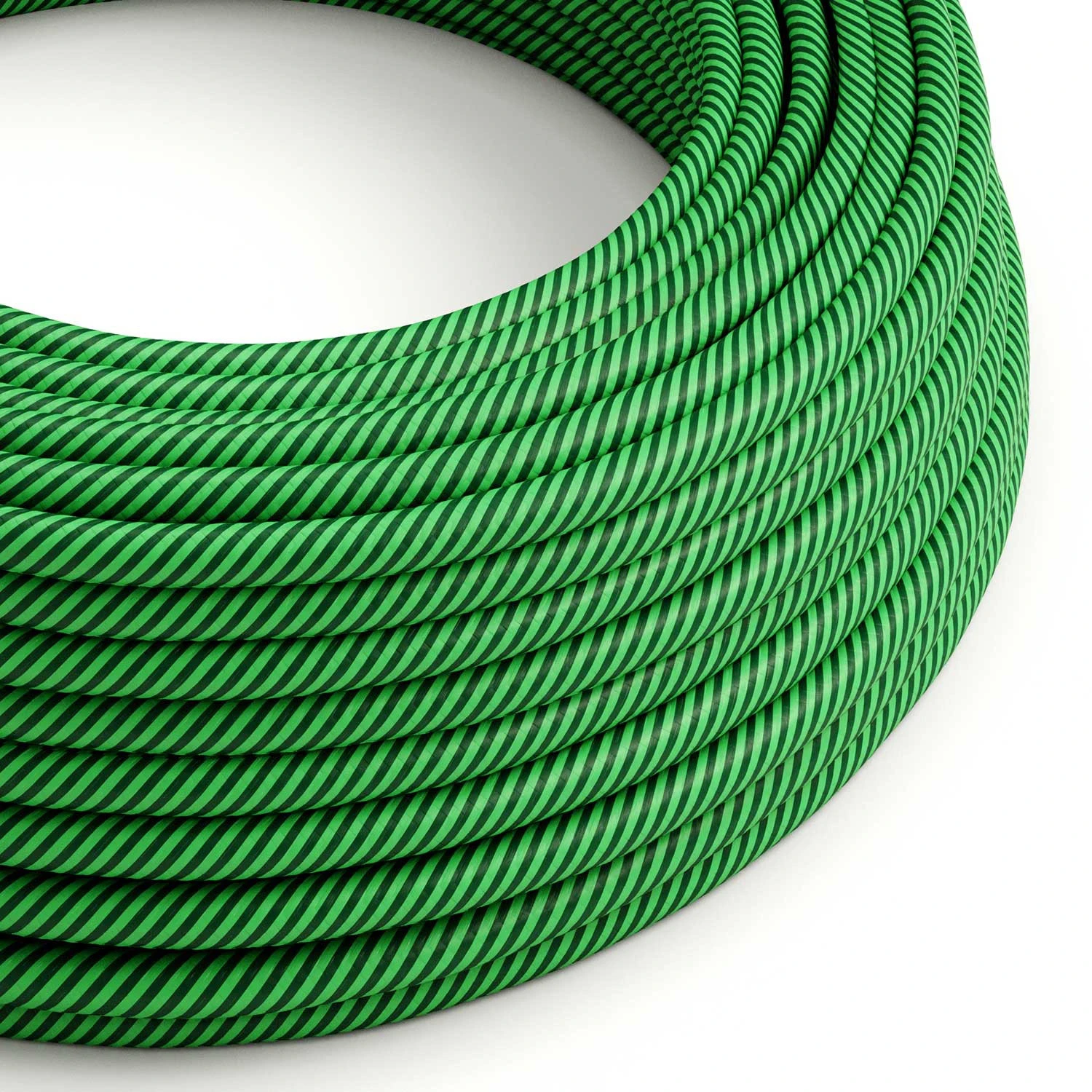 Cavo elettrico ricoperto in tessuto Kiwi e Verde Bosco Vertigo - L'Originale Creative Cables, per lampade colorate - ERM48