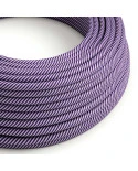 Cavo elettrico tessile Lavanda e Viola Scuro Vertigo - L'Originale Creative Cables, per impianti a vista di design - ERM52