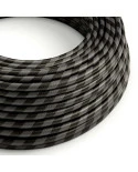 Cavo tessile Grafite e Nero Carbone Vertigo lucido - L'Originale Creative-Cables - ERM54 rotondo 2x0,75mm / 3x0,75mm