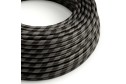 Cavo tessile Grafite e Nero Carbone Vertigo lucido - L'Originale Creative-Cables - ERM54 rotondo 2x0,75mm / 3x0,75mm