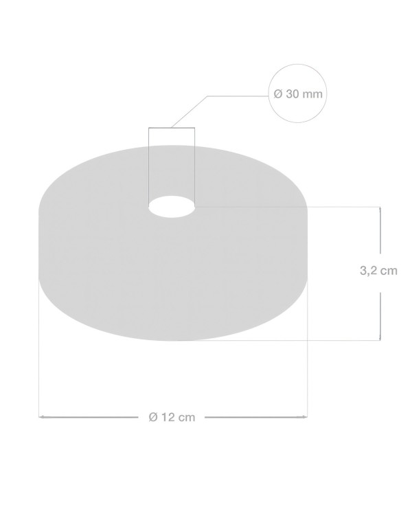 Kit rosone in legno per cordone 3XL