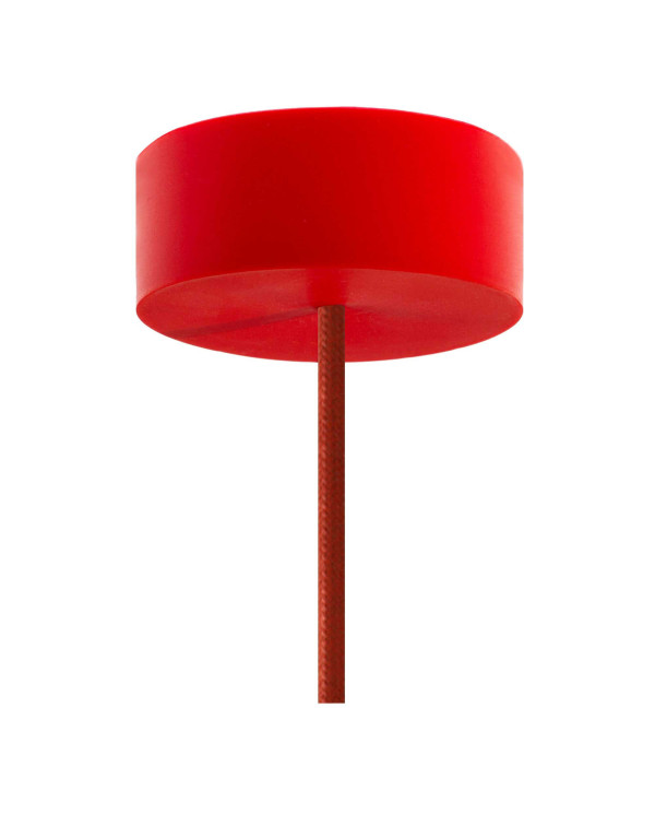 Lampada a sospensione Made in Italy completa di cavo tessile e finiture in silicone