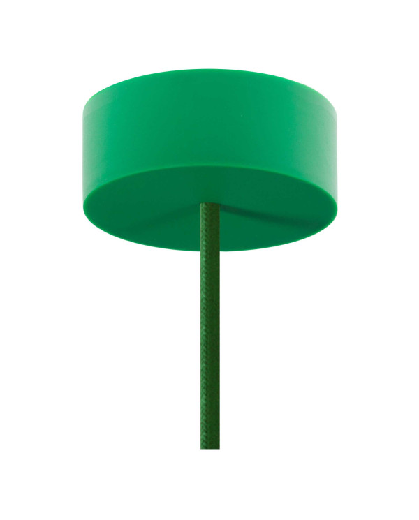 Lampada a sospensione Made in Italy completa di cavo tessile e finiture in silicone