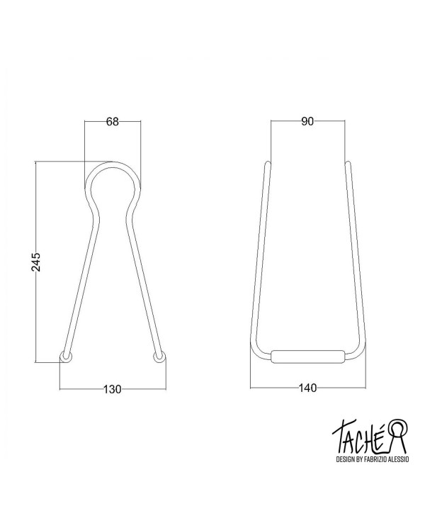 Taché, supporto per lampadina