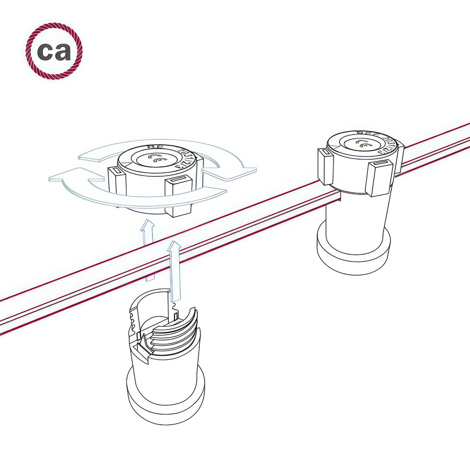 Cavo al metro creative-cables in tessuto - per catenaria effetto seta  xz15cm02